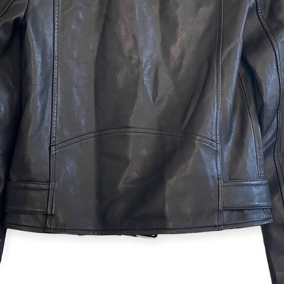 Mackage Miela-N Belted Leather Moto Jacket, NWT, Size XXS - Picture 14 of 16